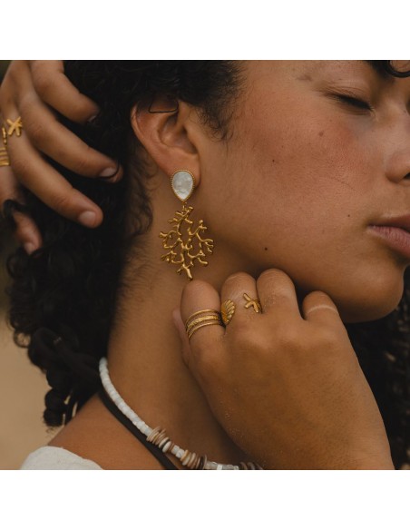 BOUCLES D'OREILLE CORAIL