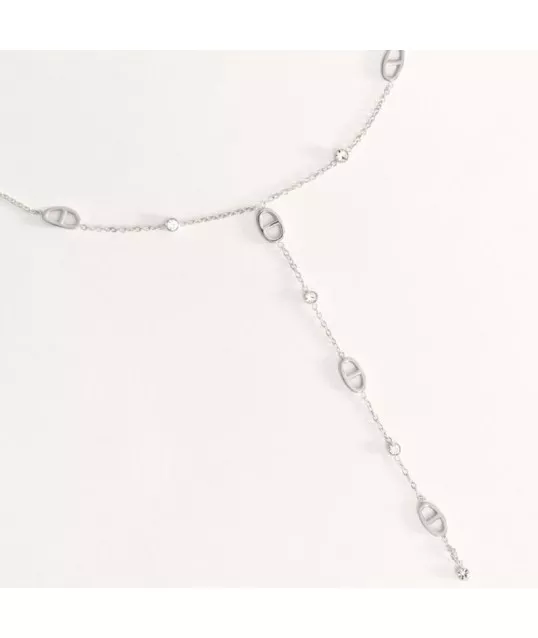 COLLIER CRAVATE WHOOPSY ARGENTÉ