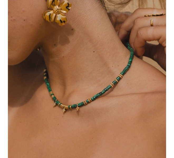 COLLIER HEISHI MALACHITE