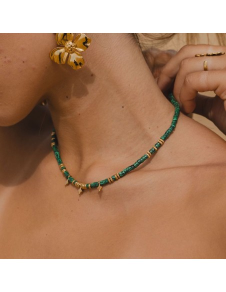 COLLIER HEISHI MALACHITE