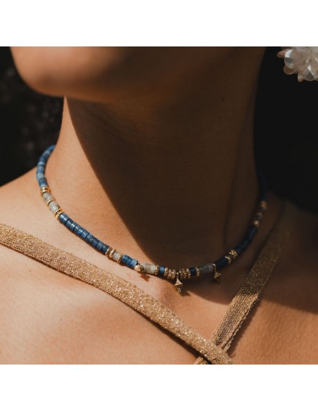 COLLIER HEISHI LAPIS LAZULI
