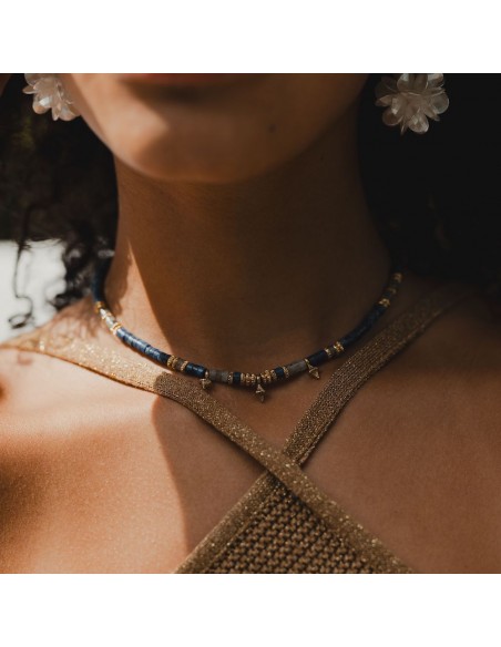 COLLIER HEISHI LAPIS LAZULI