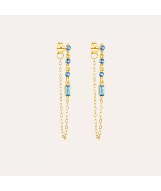 BOUCLES PENDANTES BLEUES