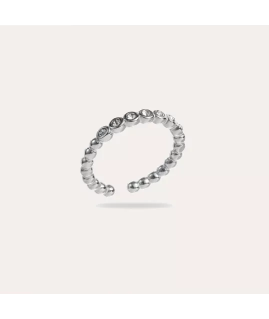 BAGUE COURONNE ARGENTÉE