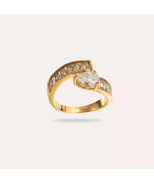 BAGUE CROISÉE DORÉE