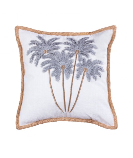 HOUSSE DE COUSSIN WHITE PALMS