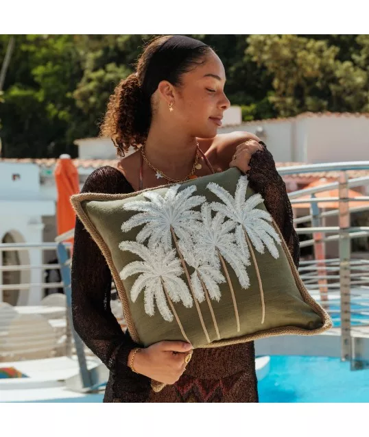 HOUSSE DE COUSSIN PALM TREES 2
