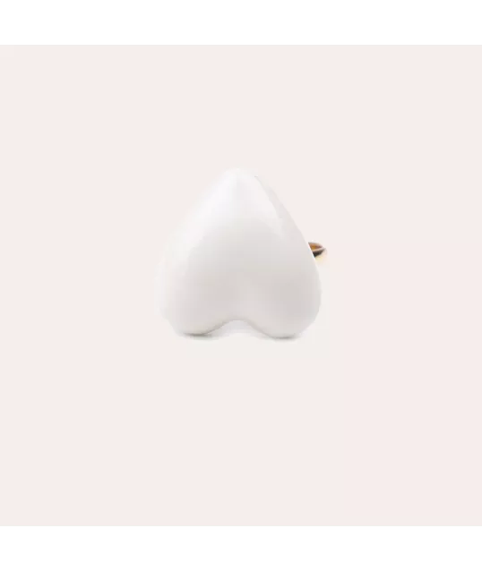 BAGUE COEUR BLANC