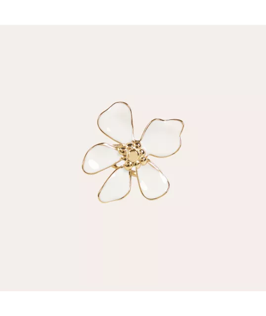 BAGUE FLOWER BLANCHE