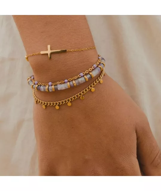 BRACELET HEISHI AMETHYSTE 2