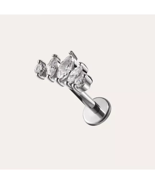 PIERCING ROI ARGENTÉ