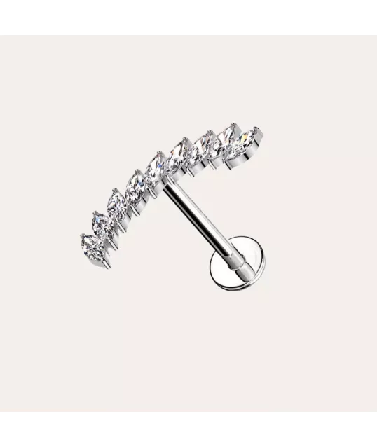 PIERCING LONG ARGENTÉ