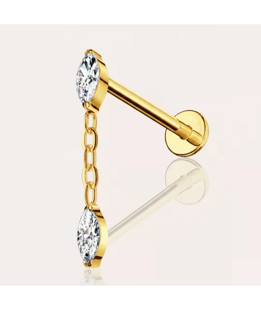 PIERCING LABRET CHAINE