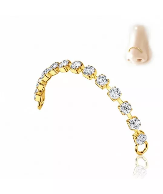 CHAINE DE NEZ 30MM DORÉE 2