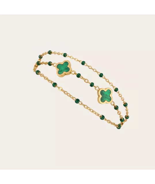 BRACELET FLEUR VERT 2
