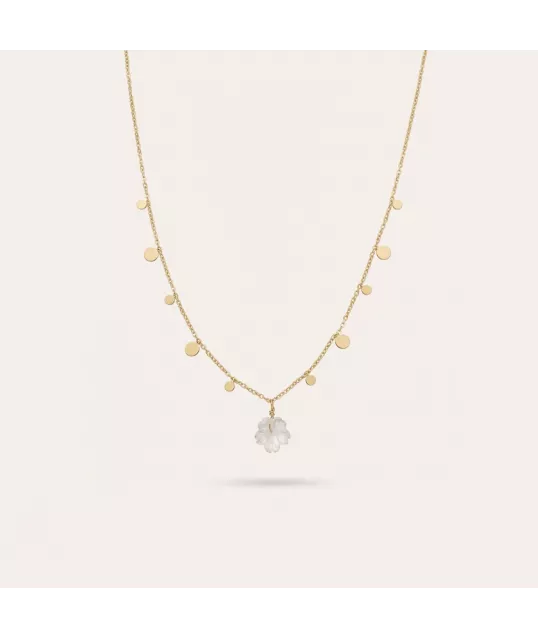 COLLIER FLEUR ET NACRE