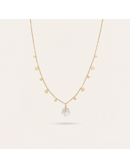 COLLIER FLEUR ET NACRE