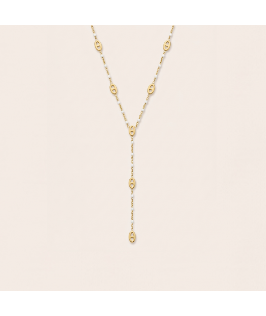 COLLIER CRAVATE BLANC