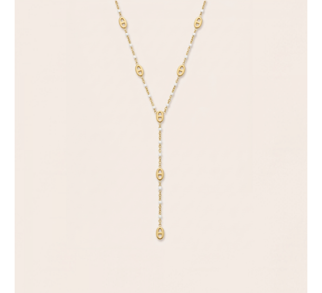 COLLIER CRAVATE BLANC
