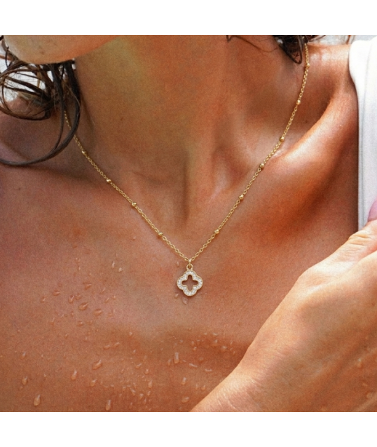 COLLIER TREFLE STRASS