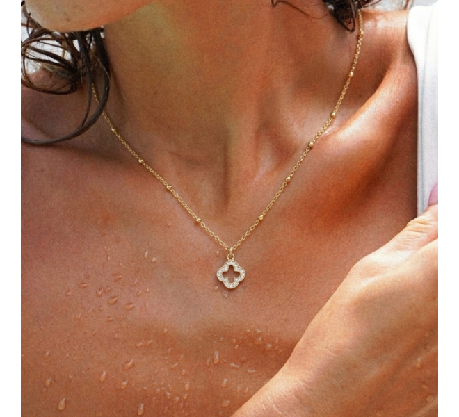 COLLIER TREFLE STRASS