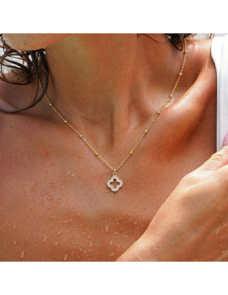 COLLIER TREFLE STRASS