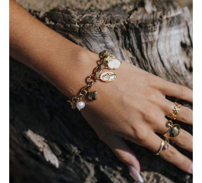 BRACELET CHARM MADONNA ARGENTÉ