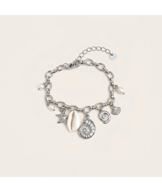 BRACELET CHARM CAURI ARGENTÉ