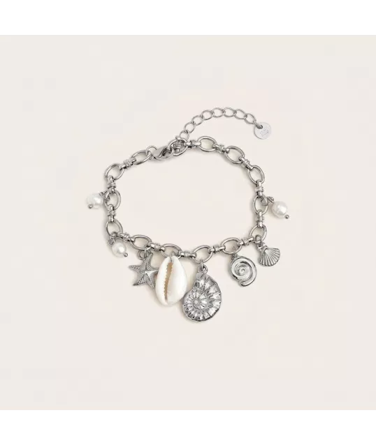 BRACELET CHARM CAURI ARGENTÉ