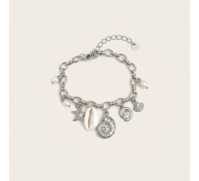 BRACELET CHARM CAURI ARGENTÉ