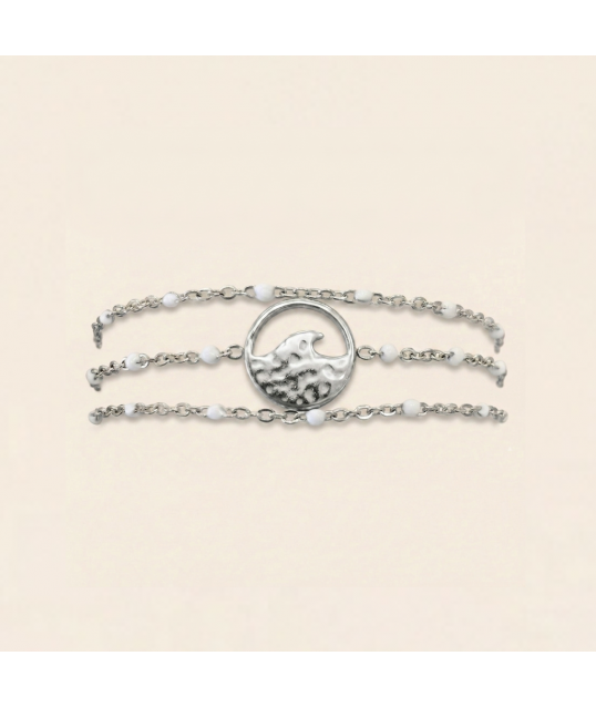 BRACELET MULTI VAGUE ARGENTÉ