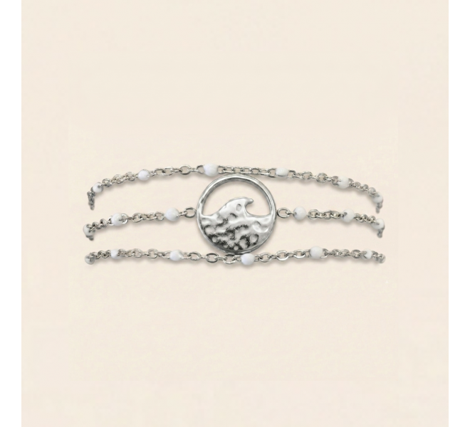 BRACELET MULTI VAGUE ARGENTÉ