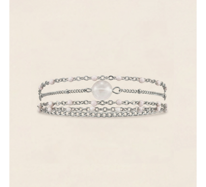 BRACELET MULTI NACRE ARGENTÉ