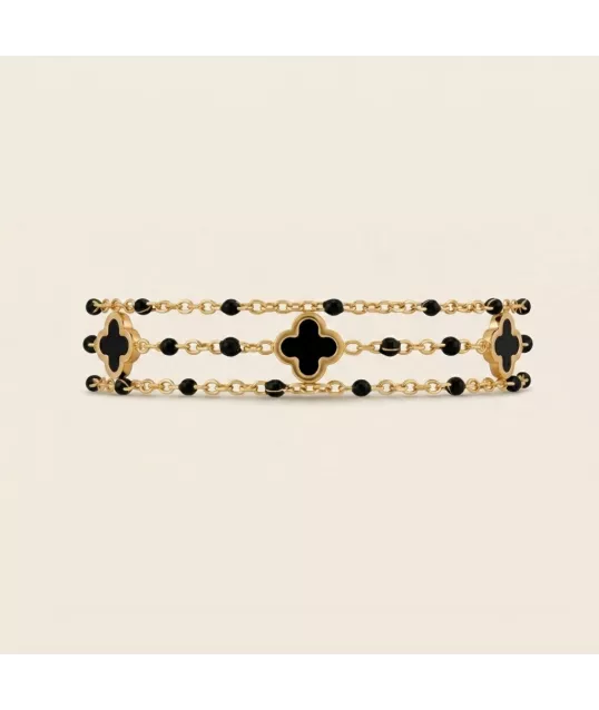 BRACELET FLEUR NOIR