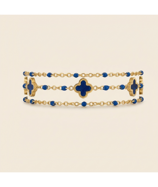BRACELET FLEUR BLEU