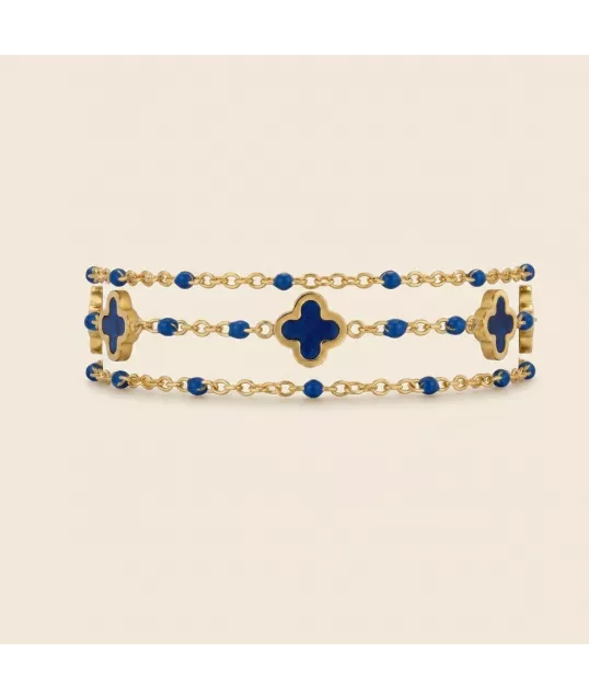 BRACELET FLEUR BLEU