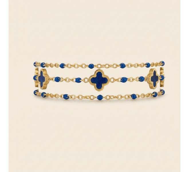 BRACELET FLEUR BLEU