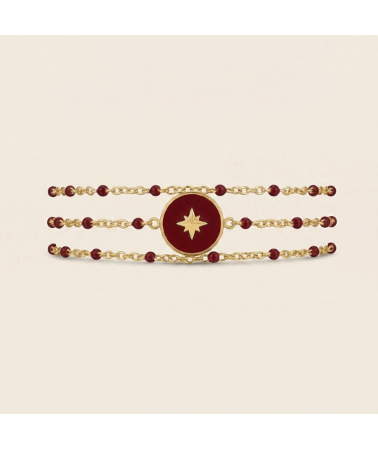 BRACELET ETOILE CARMIN