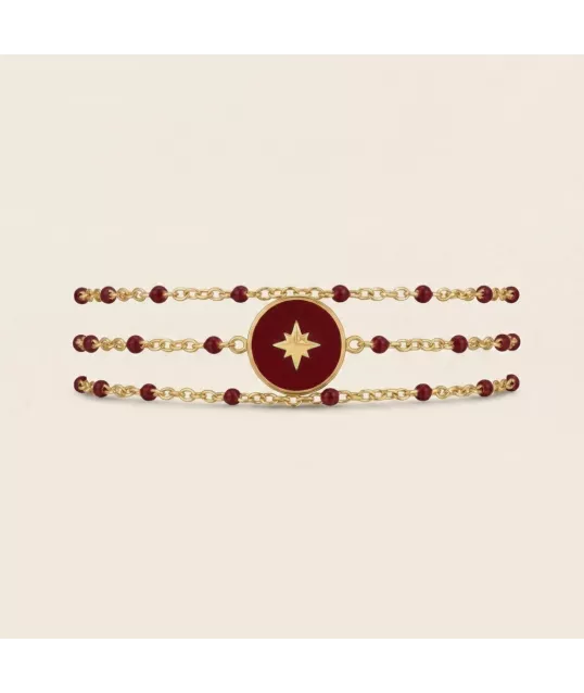 BRACELET ETOILE CARMIN