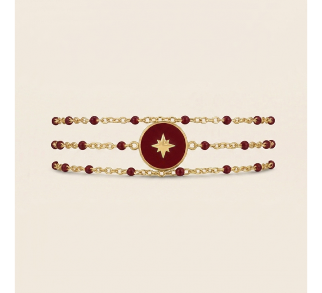 BRACELET ETOILE CARMIN