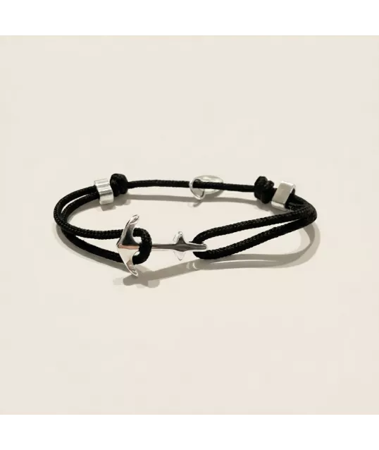 BRACELET ANCRE NOIR