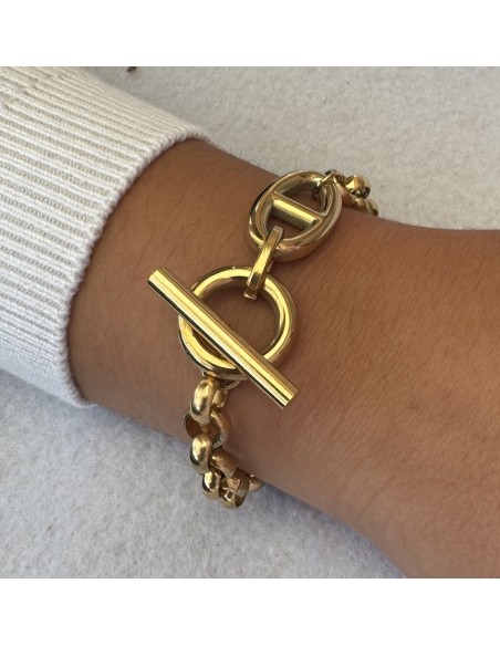 BRACELET PLATIN DORÉ