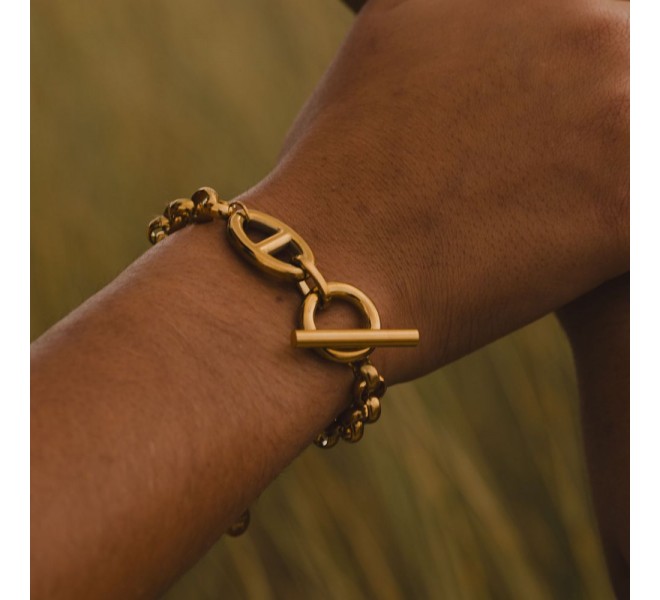 BRACELET PLATIN DORÉ
