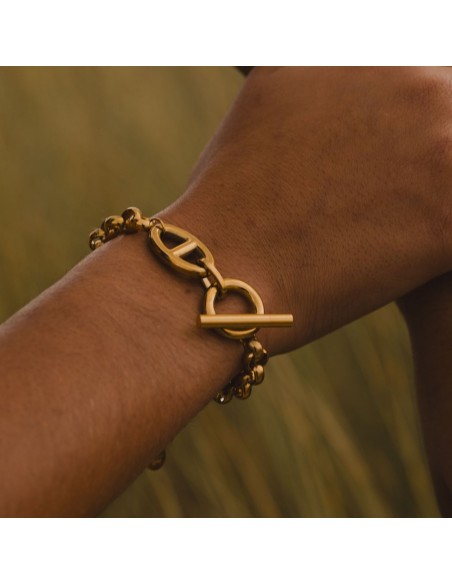BRACELET PLATIN DORÉ