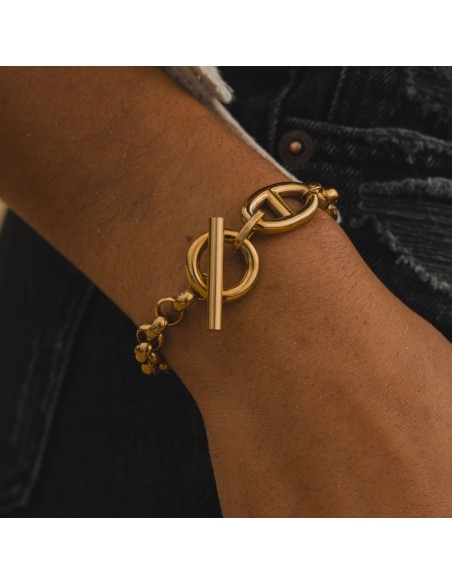 BRACELET PLATIN DORÉ