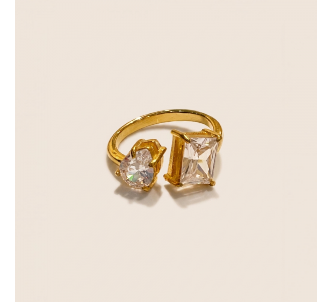 BAGUE DUO STRASS