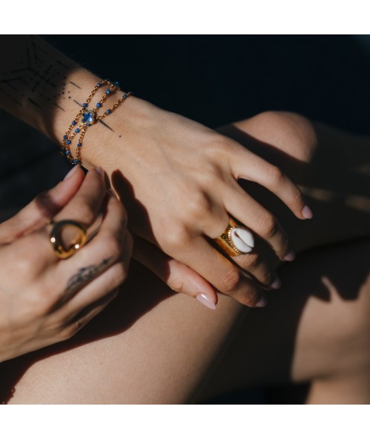 BRACELET FLEUR BLEU 2