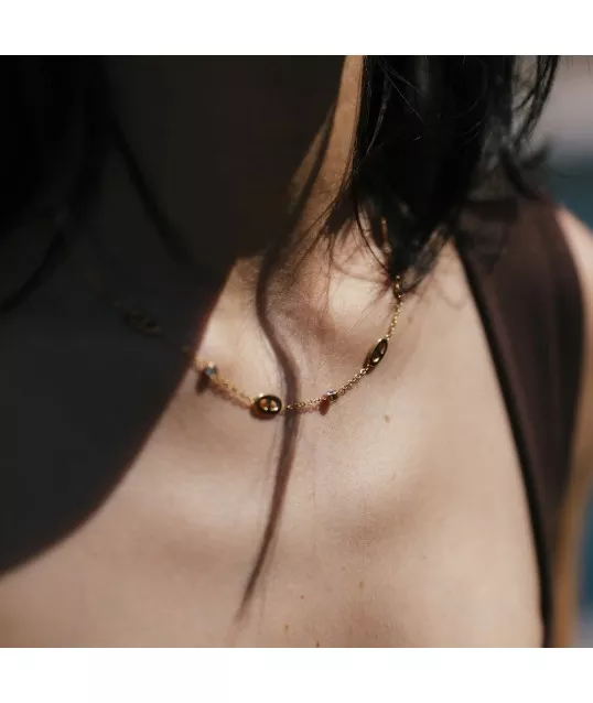 COLLIER ANCRE STRASS 2