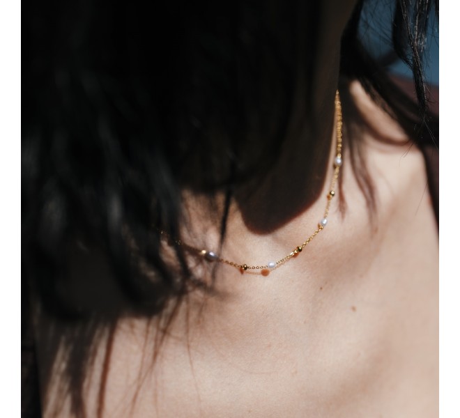 COLLIER FIN NACRE