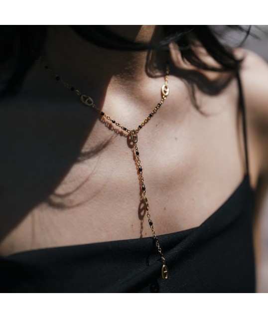 COLLIER CRAVATE NOIR 2